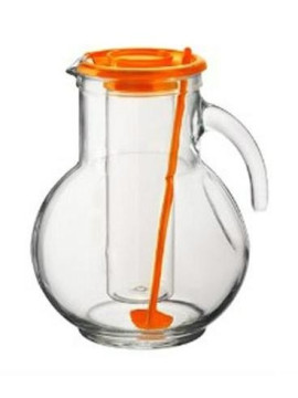 Džbán sklo 2L s chladící vložkou oranžový  KUFRA