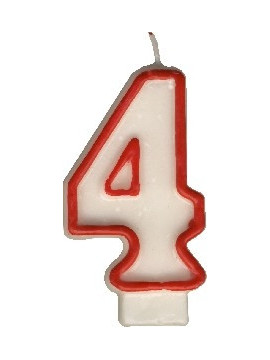 Svíčka dortová číslice ´´4´´ 7